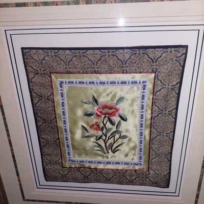 Framed silk tapestry 2