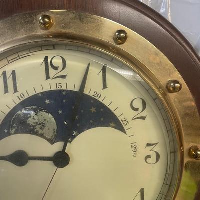 Wall mount Seth Thomas 14" Wide Portsmouth ship clock model/ Battery operated