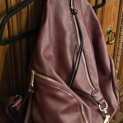 Dark Purple Backpack Purse