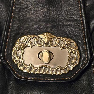 KATIE LANDRY Black Leather Handbag