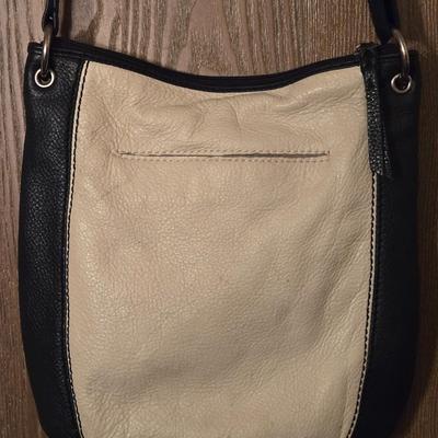 THE SAC Black, Brown, & Cream Leather Crossbody Purse