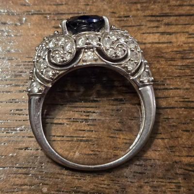 Sterling Silver & Sapphire Ring