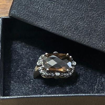Sterling Silver and Smokey Quartz Ring