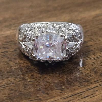 Sterling Silver and Cubic Zirconia Ring