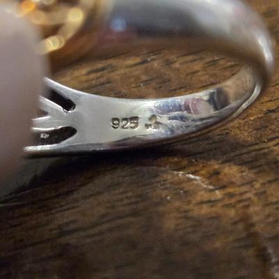 Sterling Silver, Gold over Sterling, and Amethyst Ring