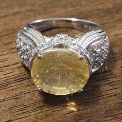 Sterling Silver and Citrine Ring