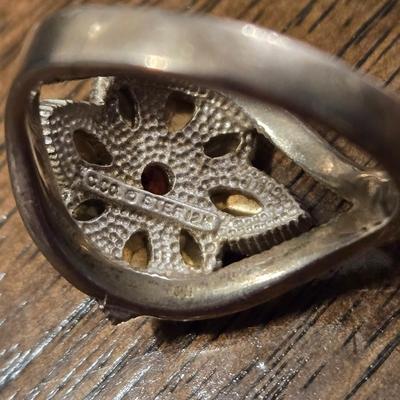 12k Gold & Sterling with Ruby Black Hills Gold Ring