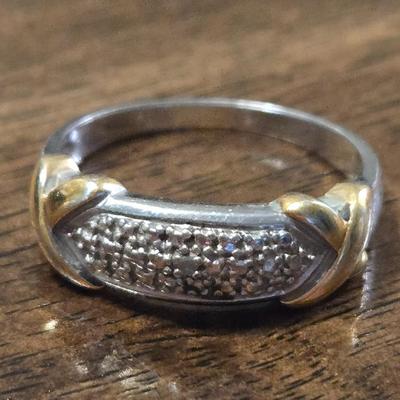 Sterling & Gold over Sterling Ring