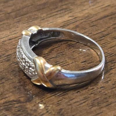 Sterling & Gold over Sterling Ring