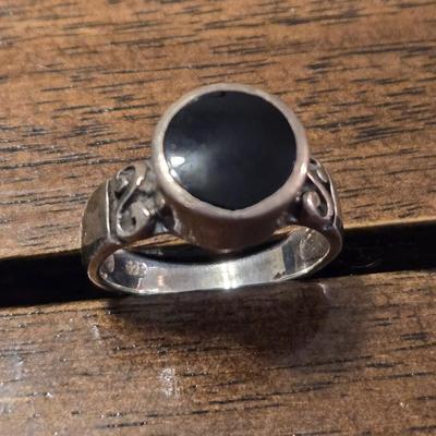 Sterling Silver & Onyx Ring
