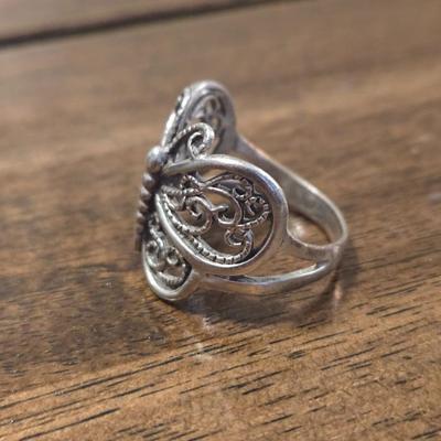 Sterling Silver Butterfly Ring