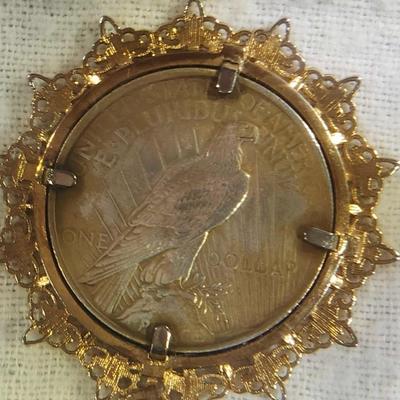 Liberty Silver Peace Dollar Coin Pendant think it is 1929