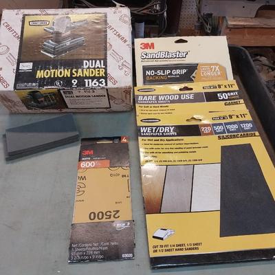 DUEL MOTION SANDER AND SANDPAPER