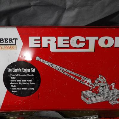 Vintage Erector Set with Original Metal Case