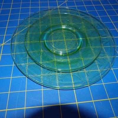 Uranium/Depression Glass 6"& 8" Plates