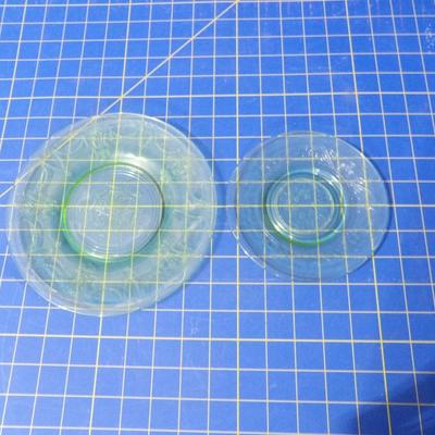 Uranium/Depression glass 6" and 8" plates