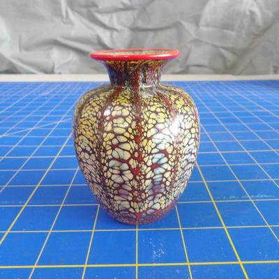 Jon Offutt Glass Vase 4"x4"