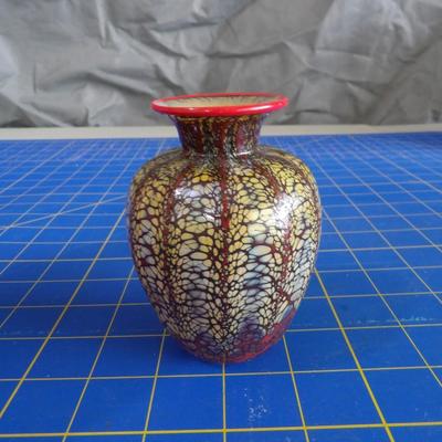 Jon Offutt Glass Vase 4"x4"