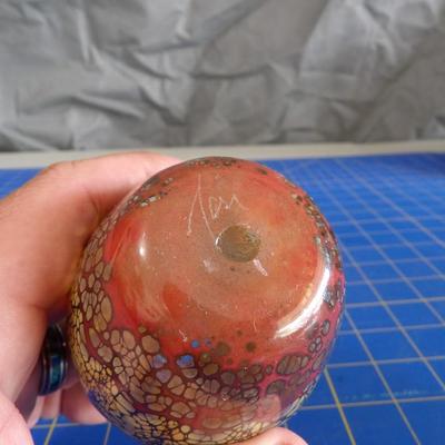 Jon Offutt Glass Vase 4"x4"
