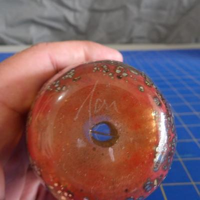 Jon Offutt Glass Vase 4"x4"