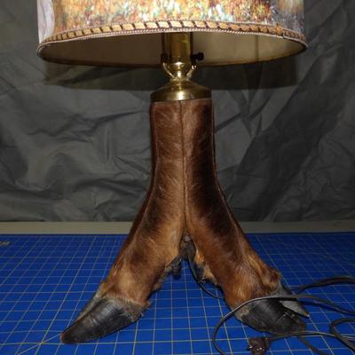 Vintage Moose/Elk leg Lamp