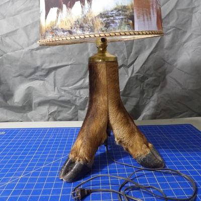 Vintage Moose/Elk leg Lamp