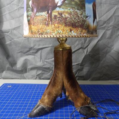 Vintage Moose/Elk leg Lamp