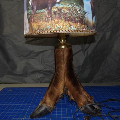 Vintage Moose/Elk leg Lamp