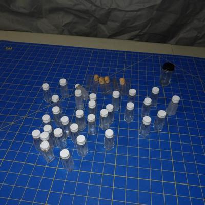 30 Vintage Small Glass bottles and Metal Caps