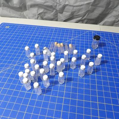 30 Vintage Small Glass bottles and Metal Caps