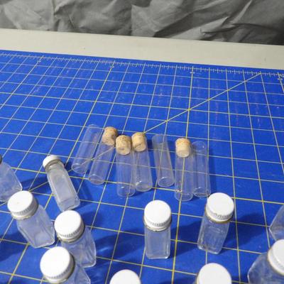 30 Vintage Small Glass bottles and Metal Caps