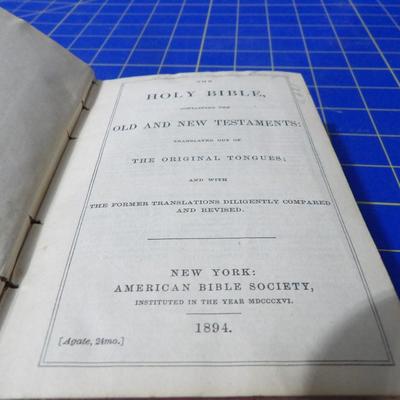 1894 Holy Bible