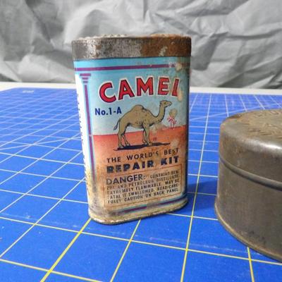 Vintage Tins and Camel Rubber Repair KIt