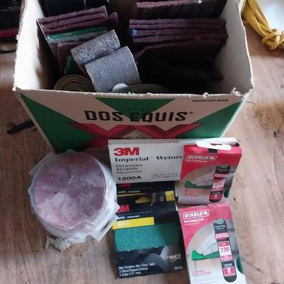 VARIETY OF SANDPAPERAND STRIPPING PADS