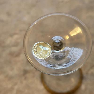 Vintage German Gold Gilt Rim Stemware Set