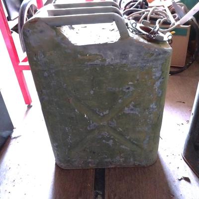 TWO VINTAGE METAL CANS