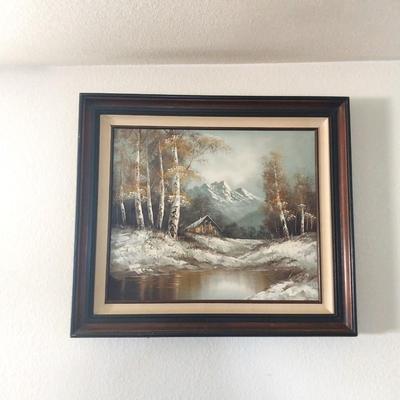 FRAMED OIL PAINTING (NATURE SCENERY)
