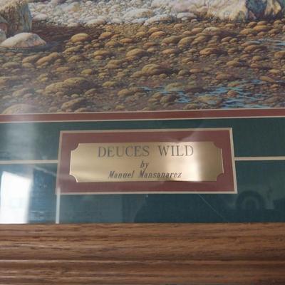 FRAMED "DEUCES WILD" BY MANUEL MANSANAREZ