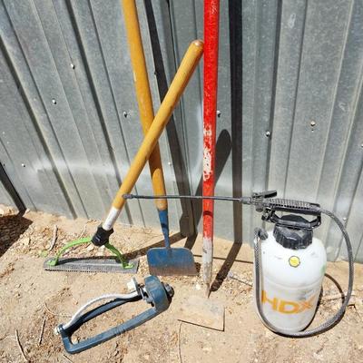 CHEMICAL SPRAYER-HOE-SPRINKLER AND OTHER YARD TOOLS