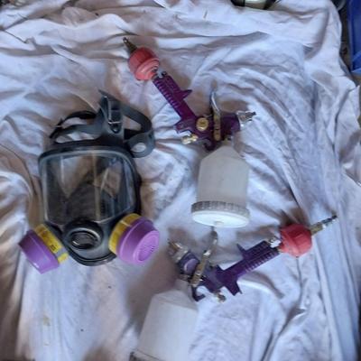 PAINT GUNS AND FULL SHIELD PAINT MASK