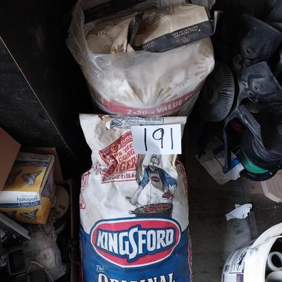 THREE LARGE BAGS OF CHARCOAL