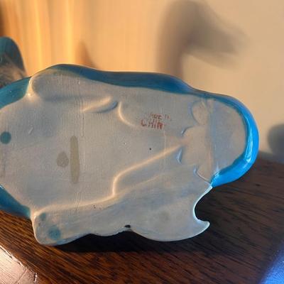 Pair Vintage Glazed Chinese Ceramic Ducks