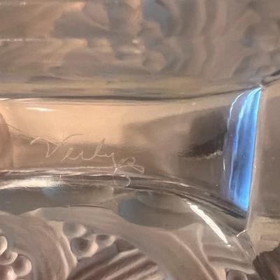 Verlys French Glass Lovebirds Vase