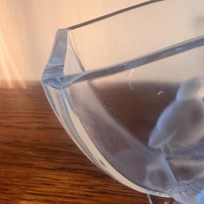 Verlys French Glass Lovebirds Vase