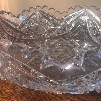 =American Brilliant Period Cut Crystal Bowl