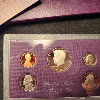 Uncirculated 1987 Clad Proof Set U.S. Mint, & Kansas Quarters
