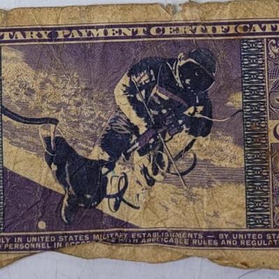 Military payment USA during the VIETNAM WAR 10 CENT 1969 SPACE SUBMARINE .