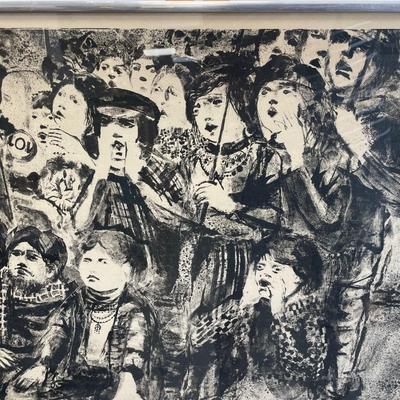 Anatoli Lvovich Kaplan Style Lithograph Artist Proof