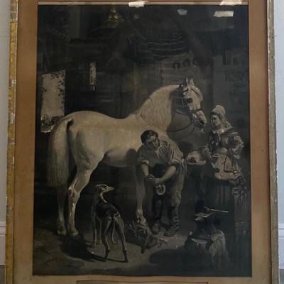 John Frederick Herring Sr. Feeding The Horse Engraving