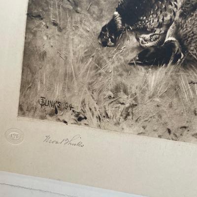 Thos Blink 1894 "The Keeper's Corncer" Signed Thomas Blink in Pencil #2